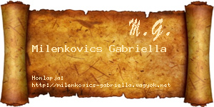 Milenkovics Gabriella névjegykártya